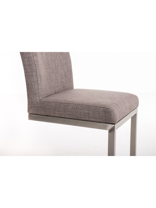 Tabouret de bar Paros tissu, gris