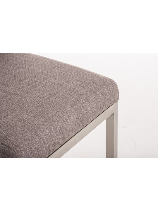 Tabouret de bar Paros tissu, gris