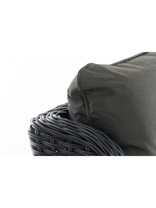 Fauteuil Breno incl. repose-pieds anthracite, noir