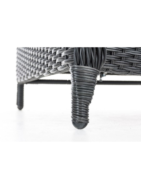 Fauteuil Breno incl. repose-pieds anthracite, noir