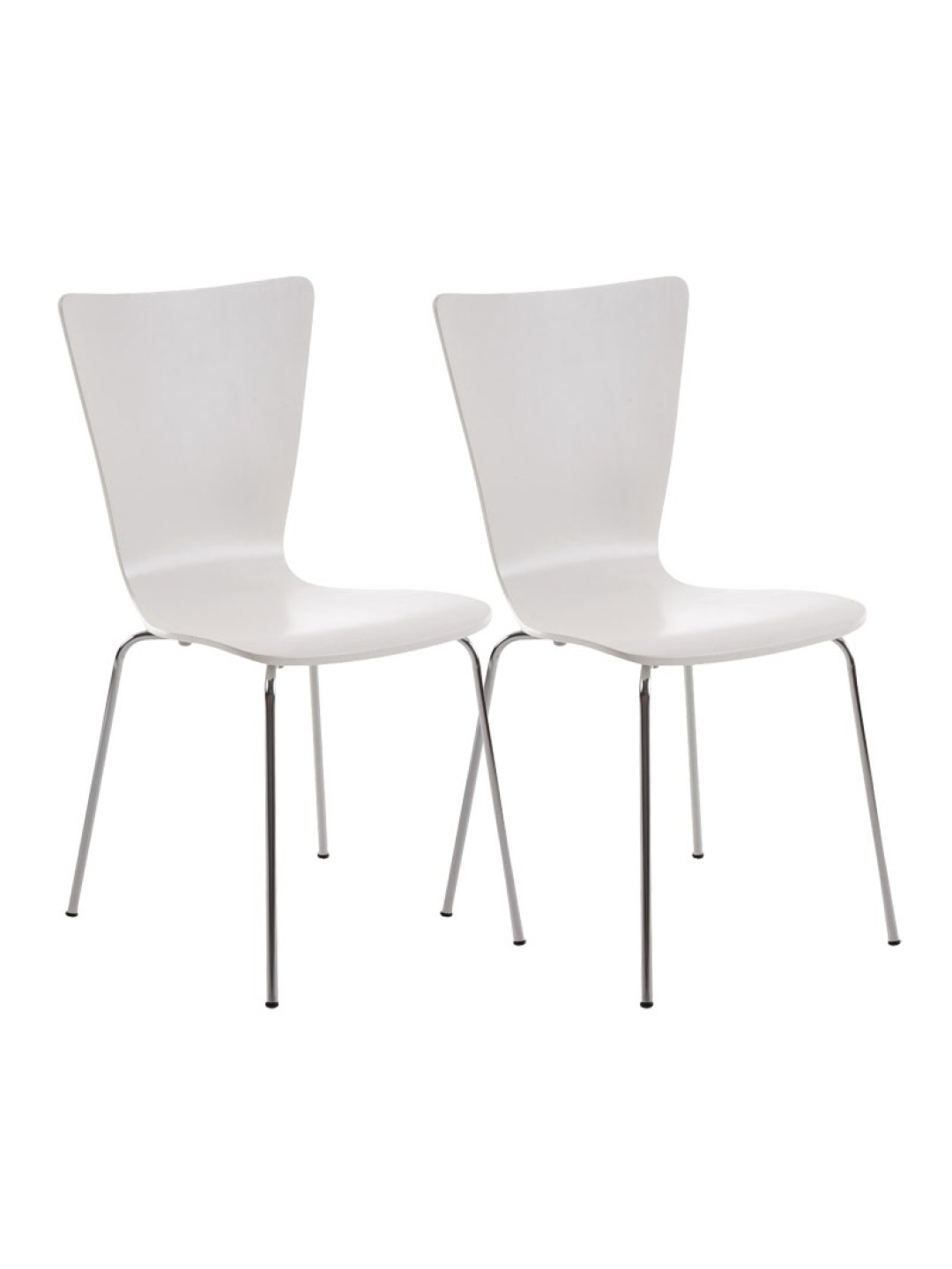Lot de 2 chaises visiteur Aaron, blanc