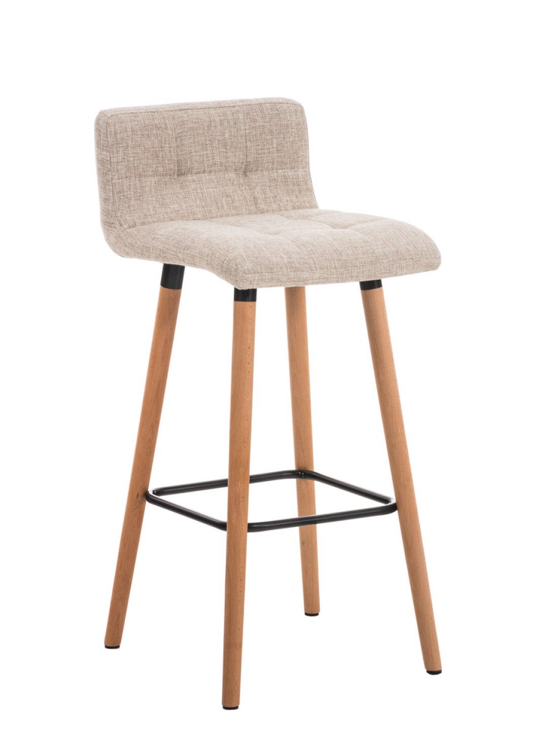Tabouret de bar Lincoln tissu, crème