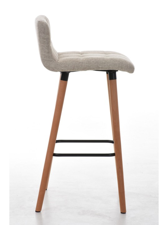 Tabouret de bar Lincoln tissu, crème