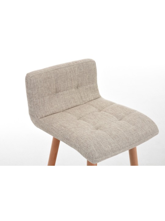 Tabouret de bar Lincoln tissu, crème