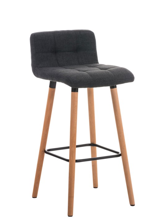 Tabouret de bar Lincoln tissu, gris foncé