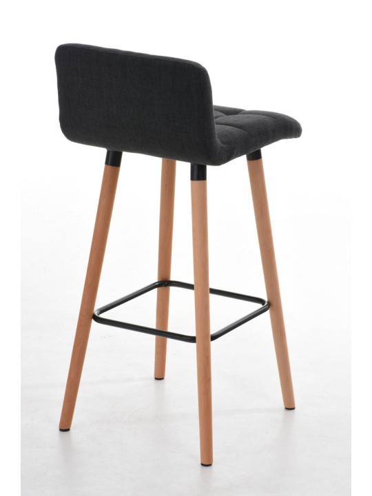 Tabouret de bar Lincoln tissu, gris foncé