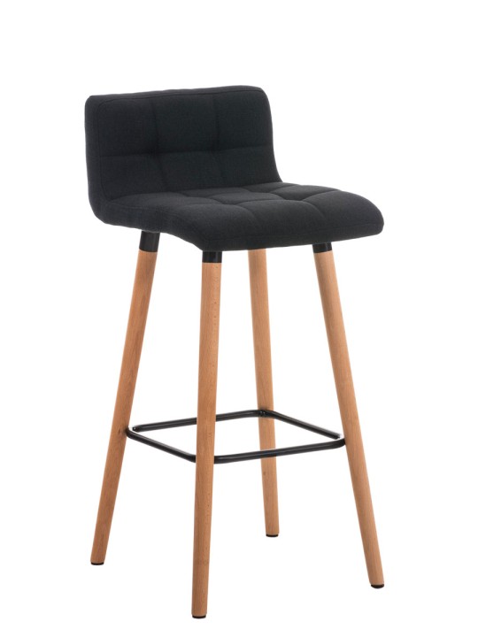 Tabouret de bar Lincoln tissu, noir