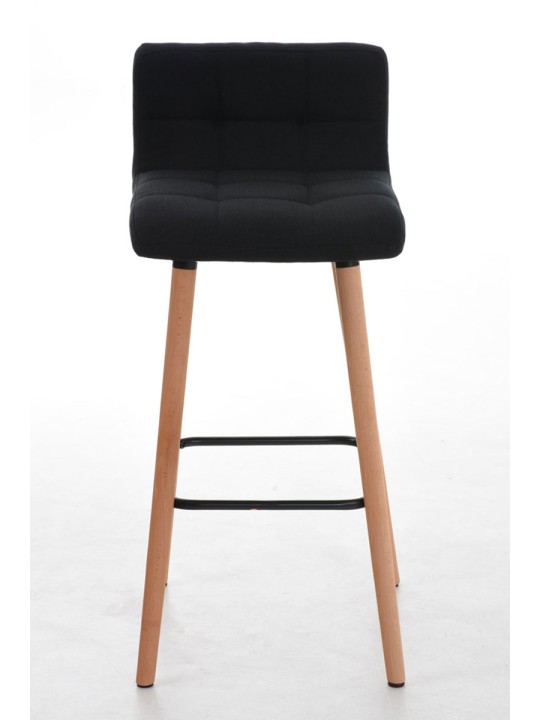 Tabouret de bar Lincoln tissu, noir