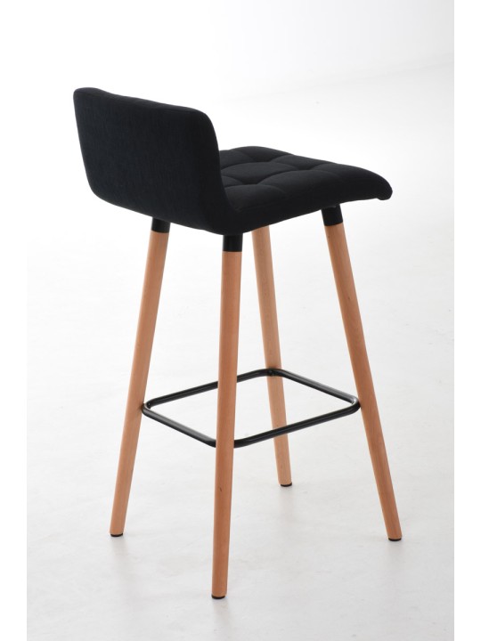 Tabouret de bar Lincoln tissu, noir