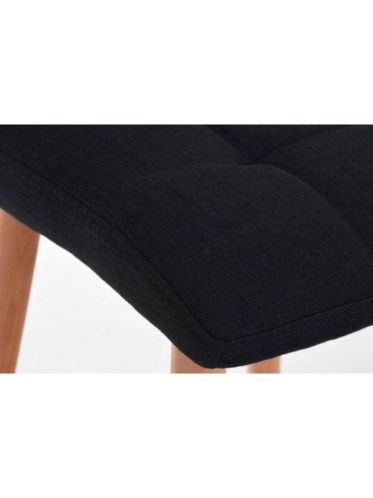 Tabouret de bar Lincoln tissu, noir