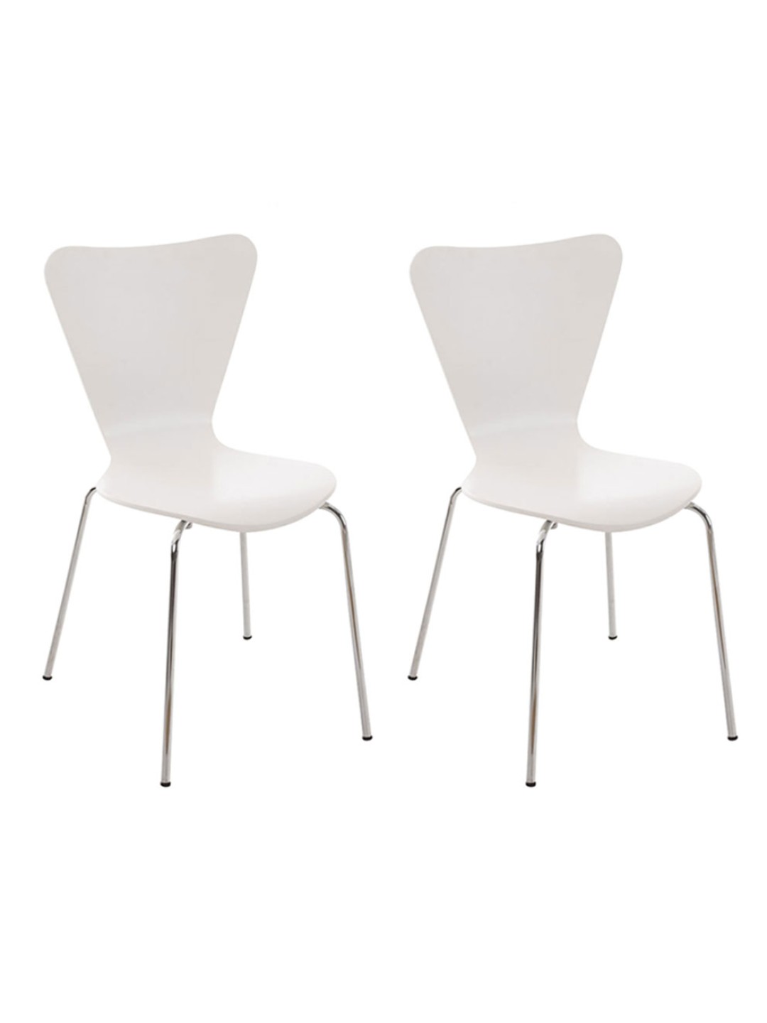 Lot de 2 chaises visiteurs Calisto, blanc