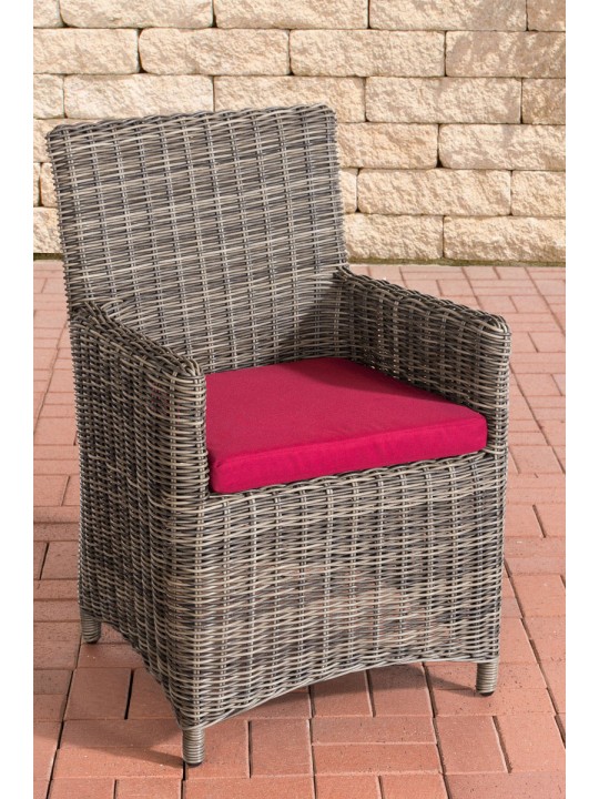 Chaise Fontana / Sankt Marlo Rouge Rubis 5mm, gris chiné Chaise Fontana / Sankt Marlo Rouge Rubis 5mm, gris chiné