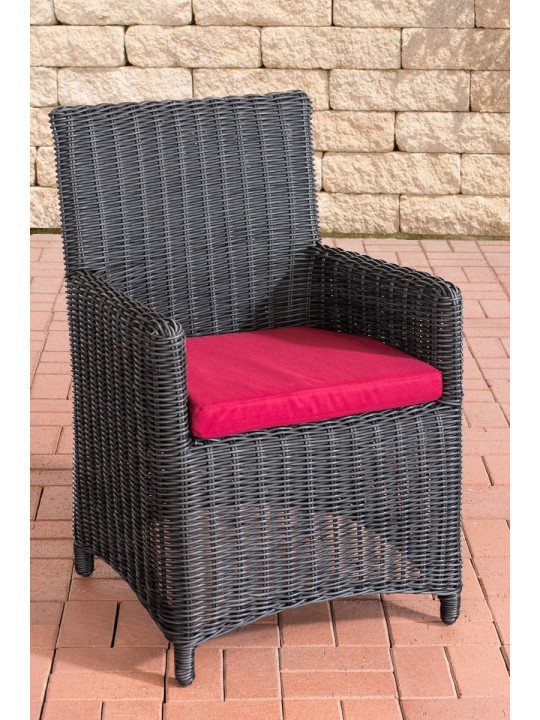 Chaise Fontana / Sankt Marlo Rouge Rubis 5mm, noir