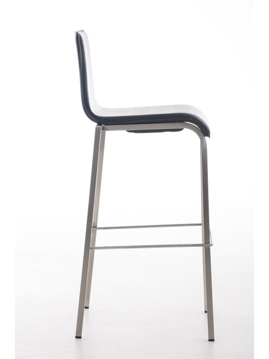 Tabouret de bar Avola cuir plat E78, noir Tabouret de bar Avola cuir plat E78, noir