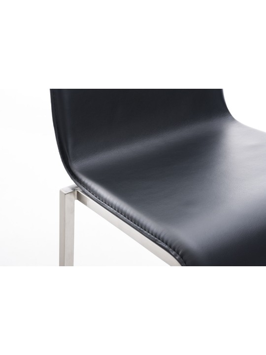 Tabouret de bar Avola cuir plat E78, noir Tabouret de bar Avola cuir plat E78, noir