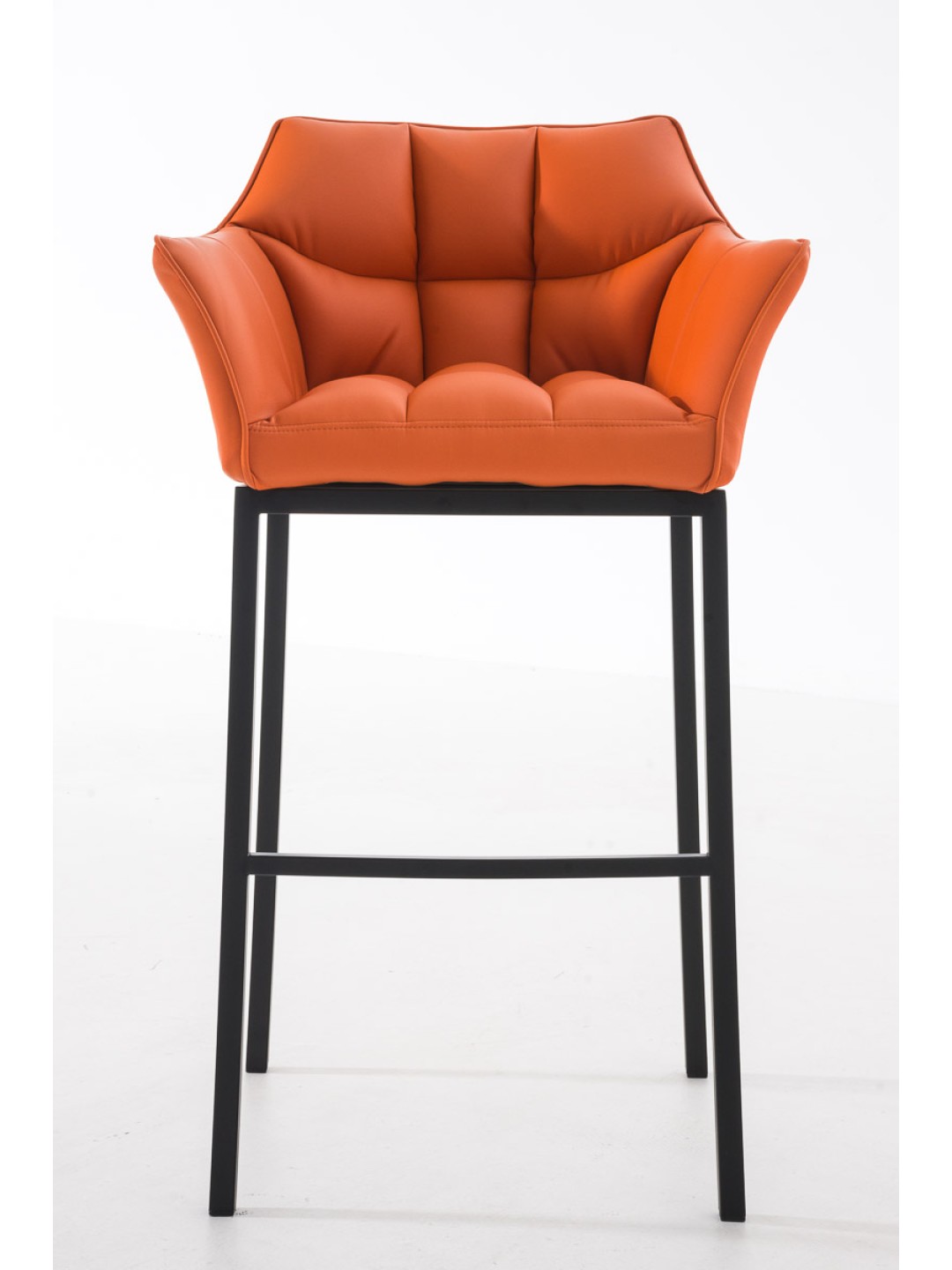 Tabouret de bar Damaso B avec structure à 4 pieds, orange