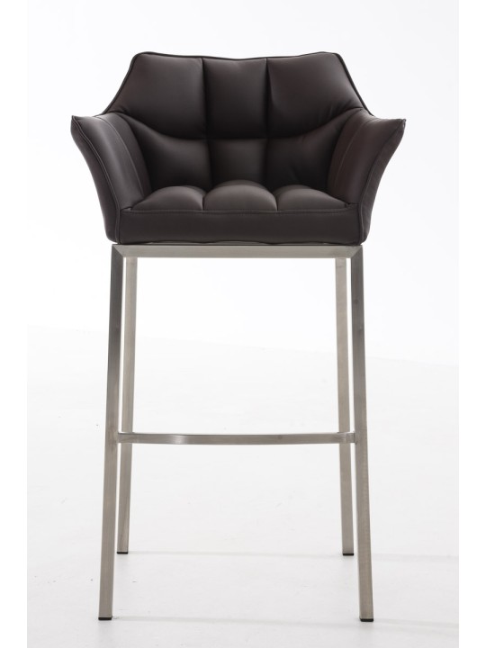 Tabouret de bar Damaso E avec structure à 4 pieds, brun Tabouret de bar Damaso E avec structure à 4 pieds, brun