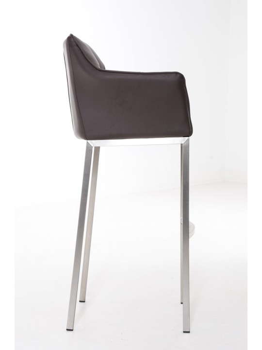 Tabouret de bar Damaso E avec structure à 4 pieds, brun Tabouret de bar Damaso E avec structure à 4 pieds, brun