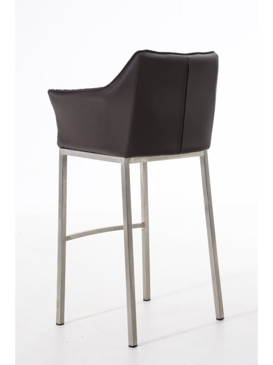 Tabouret de bar Damaso E avec structure à 4 pieds, brun Tabouret de bar Damaso E avec structure à 4 pieds, brun