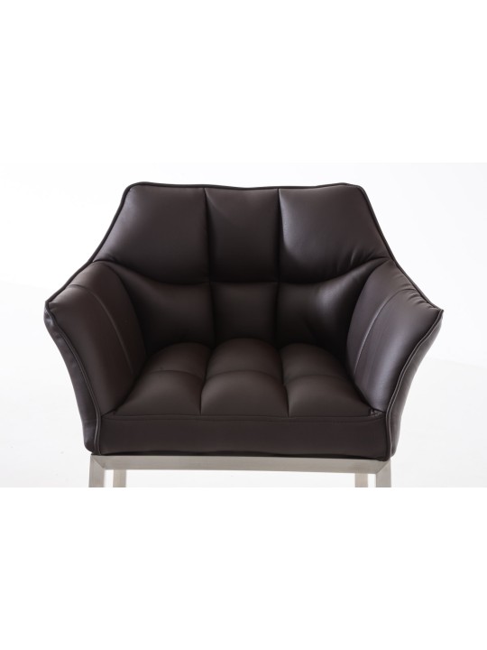 Tabouret de bar Damaso E avec structure à 4 pieds, brun Tabouret de bar Damaso E avec structure à 4 pieds, brun