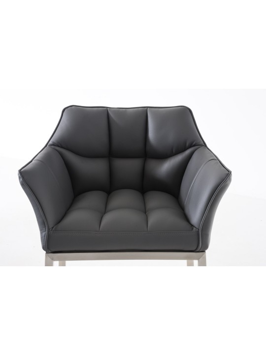 Tabouret de bar Damaso E avec structure à 4 pieds, gris Tabouret de bar Damaso E avec structure à 4 pieds, gris