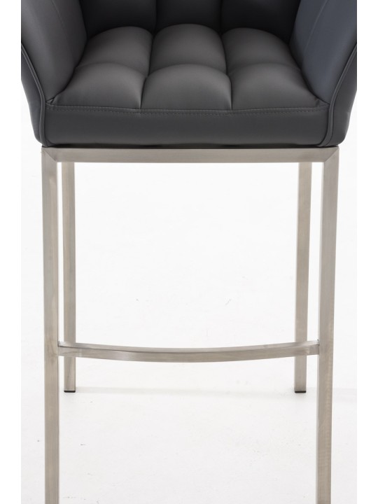 Tabouret de bar Damaso E avec structure à 4 pieds, gris Tabouret de bar Damaso E avec structure à 4 pieds, gris