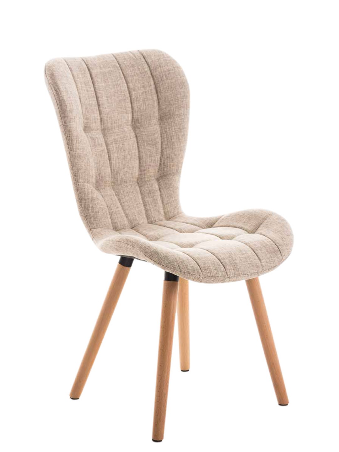 Chaise Elda tissu naturel, crème