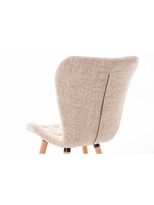 Chaise Elda tissu naturel, crème