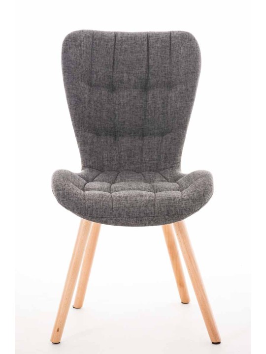 Chaise Elda tissu naturel, gris clair