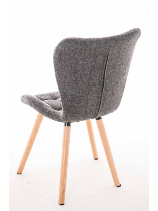 Chaise Elda tissu naturel, gris clair