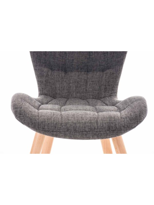 Chaise Elda tissu naturel, gris clair