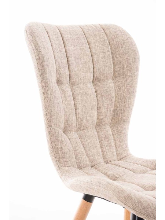 Chaise Elda tissu naturel, crème