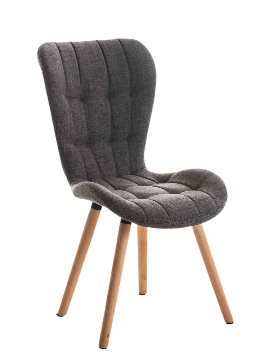 Chaise Elda tissu naturel, gris clair