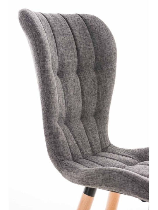 Chaise Elda tissu naturel, gris clair
