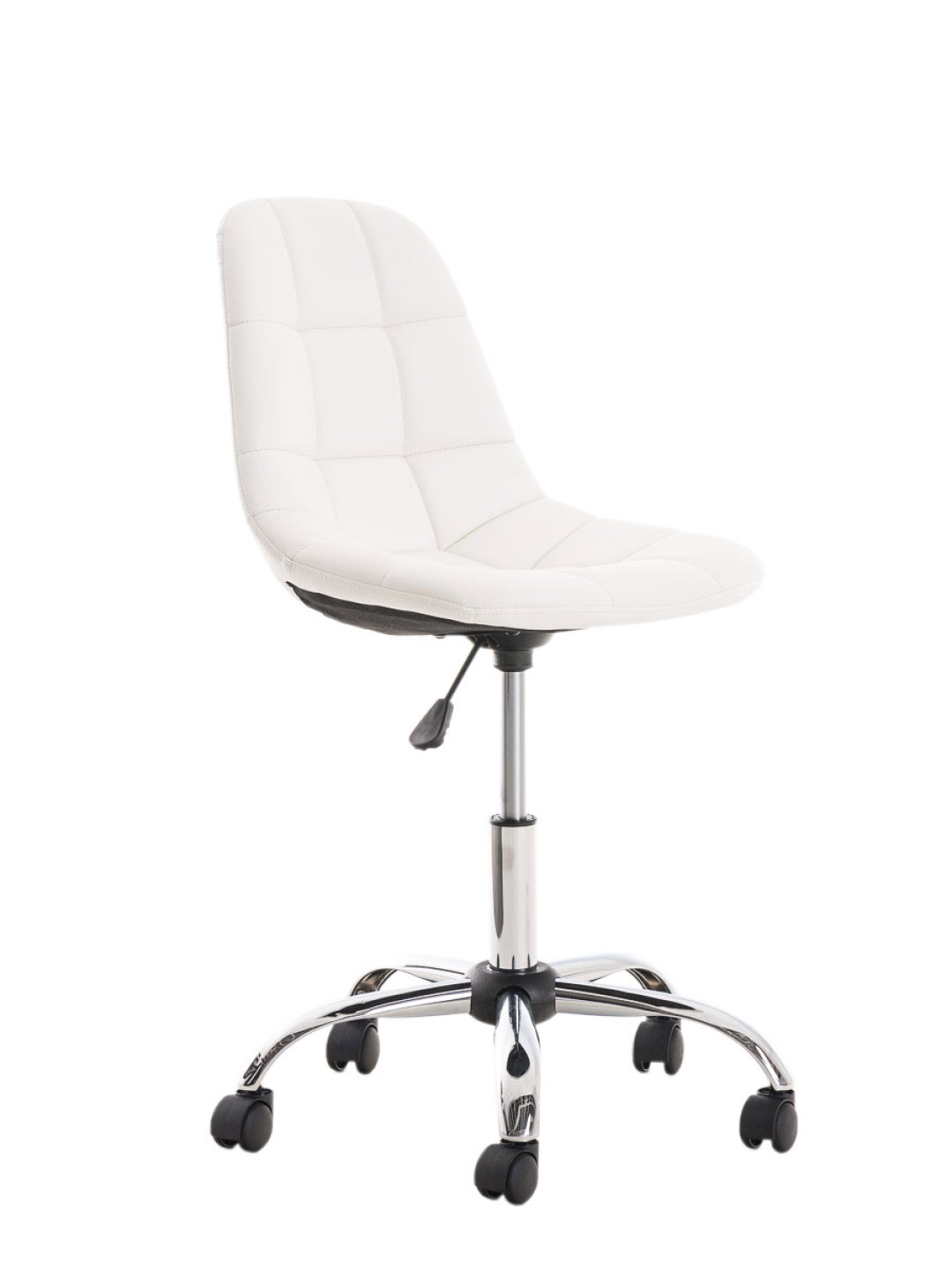 Chaise de bureau en simili cuir Emil, blanc