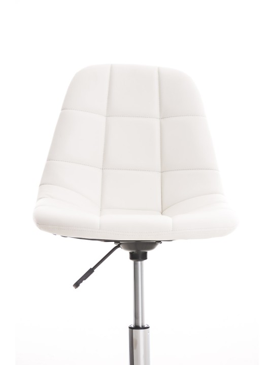Chaise de bureau en simili cuir Emil, blanc