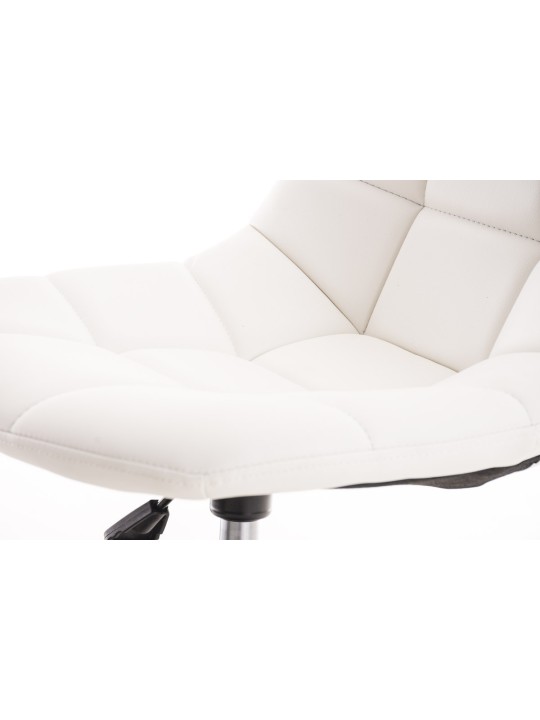 Chaise de bureau en simili cuir Emil, blanc