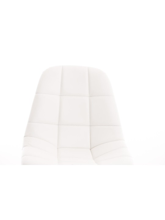 Chaise de bureau en simili cuir Emil, blanc