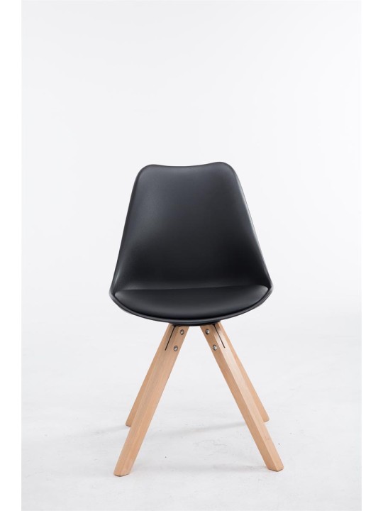 Chaise visiteur Toulouse Natura Square, noir