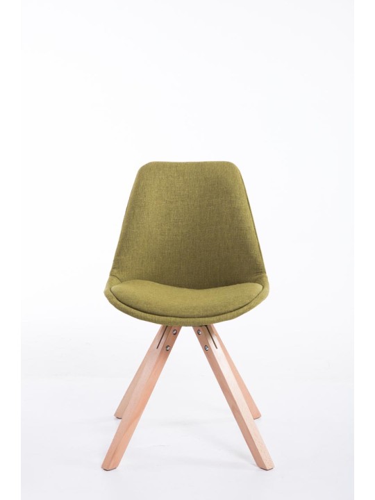 Chaise visiteur Toulouse tissu Natura Square, vert