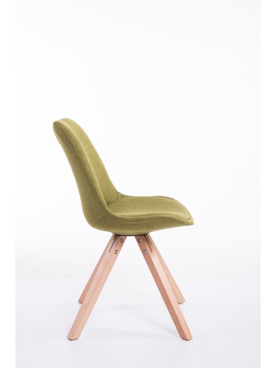 Chaise visiteur Toulouse tissu Natura Square, vert