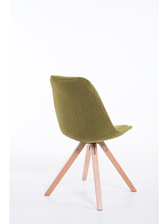 Chaise visiteur Toulouse tissu Natura Square, vert