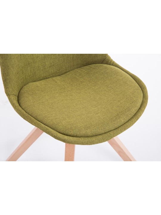 Chaise visiteur Toulouse tissu Natura Square, vert