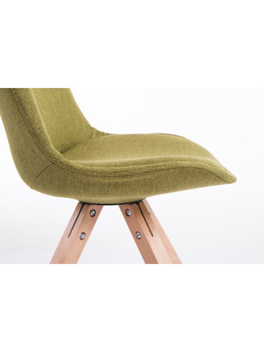 Chaise visiteur Toulouse tissu Natura Square, vert