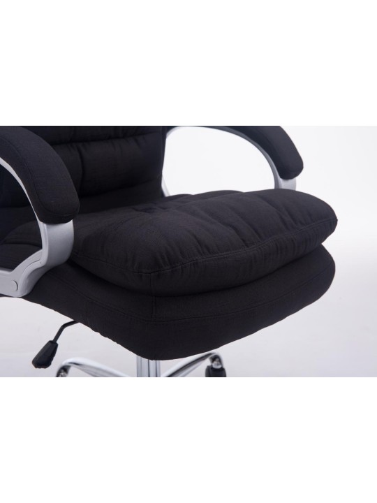 Chaise de bureau BIG Vancouver tissu, noir