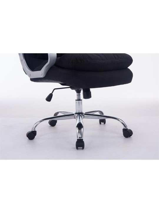 Chaise de bureau BIG Vancouver tissu, noir