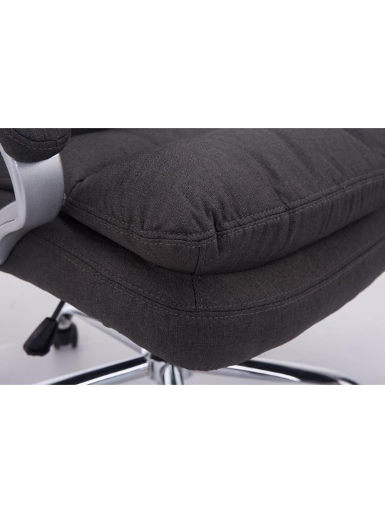 Chaise de bureau BIG Vancouver tissu, gris foncé