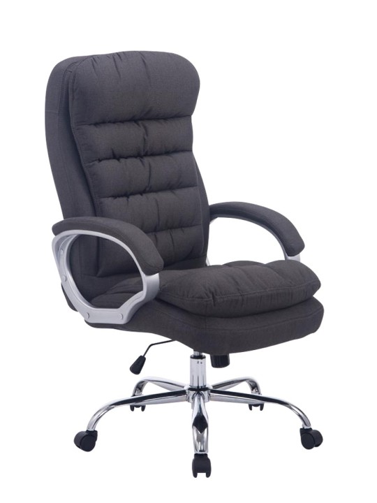 Chaise de bureau BIG Vancouver tissu, gris foncé