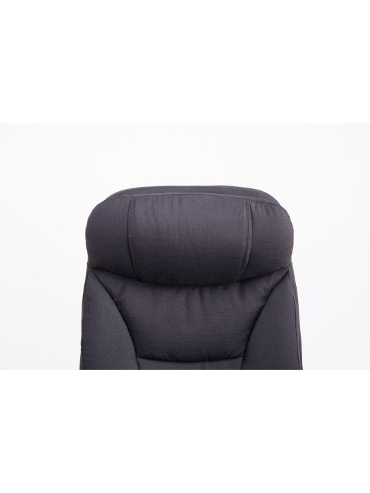 Chaise de bureau XL Troy tissu, noir