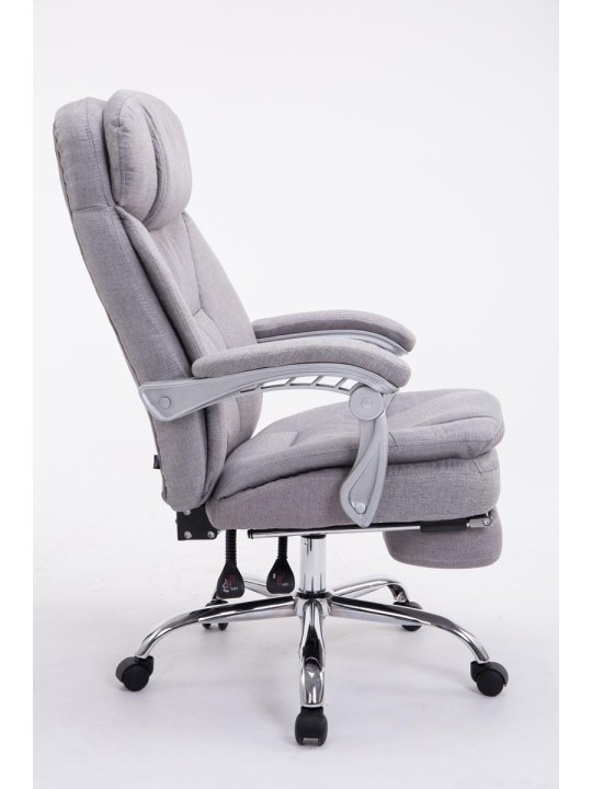 Chaise de bureau XL Troy tissu, gris